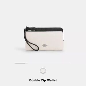 Coach double zip wristlet